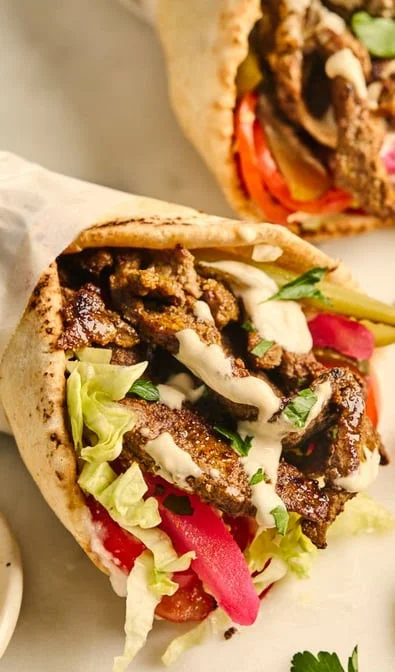 Crispy falafel wrap with tahini at Aida's Donair, McKenzie Towne Calgary