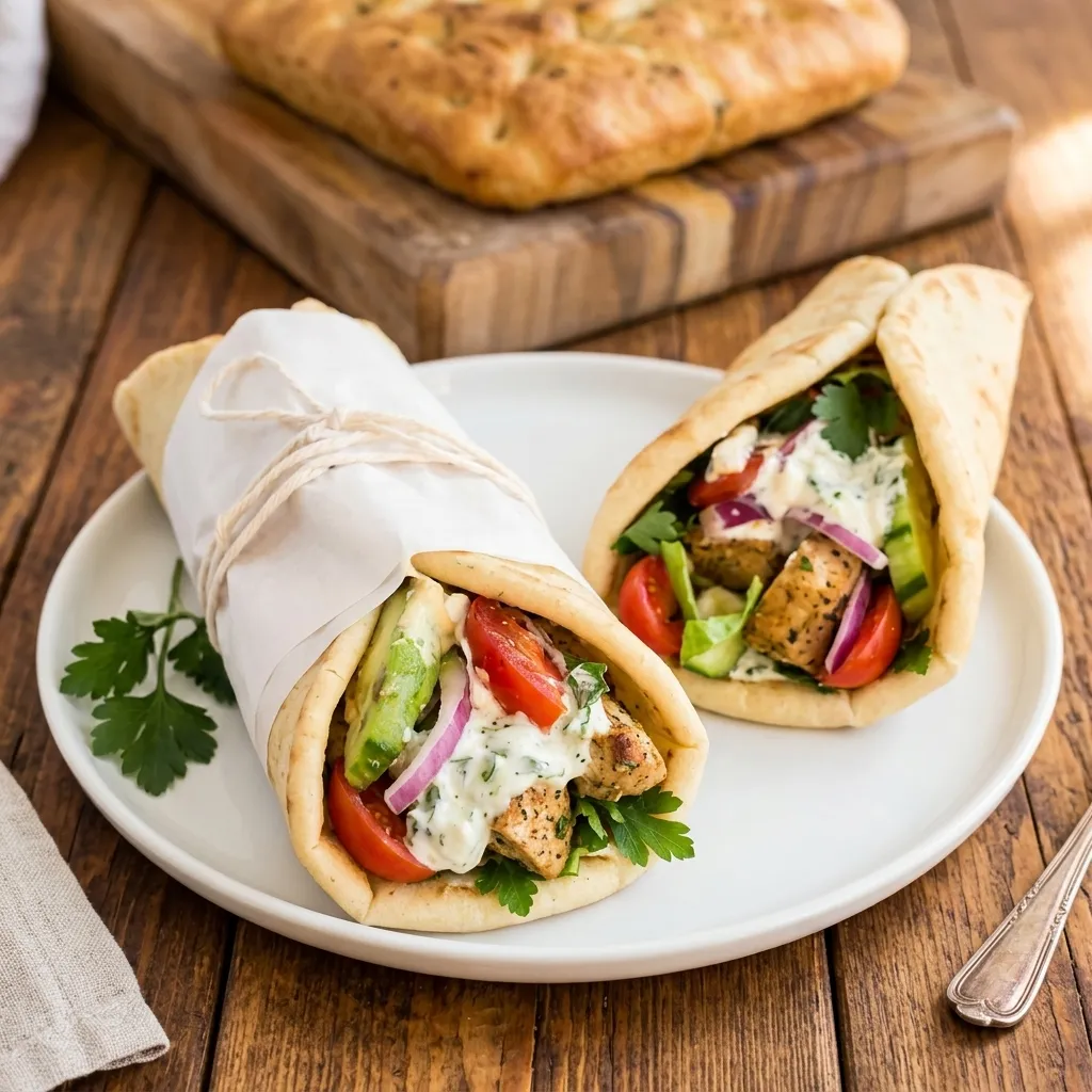 Chicken shawarma wrap with garlic sauce – Aida's Donair, southeast Calgary